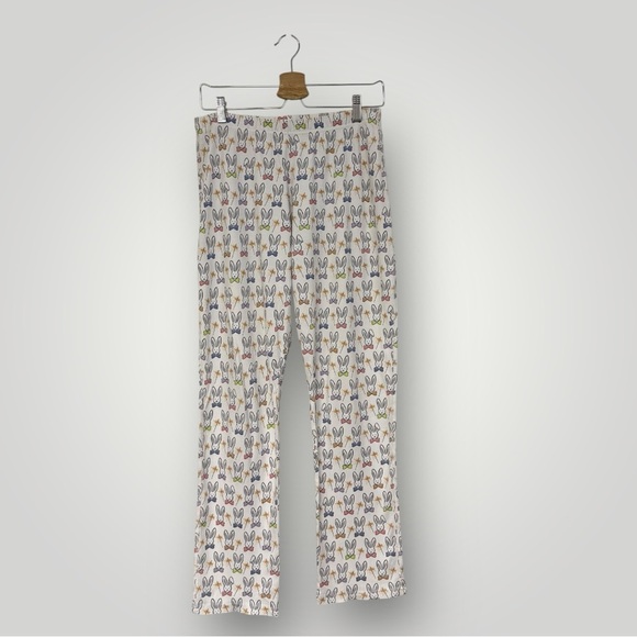 Roller Rabbit Celebrating Bunnies Pajama Pants Sz L - Picture 1 of 6